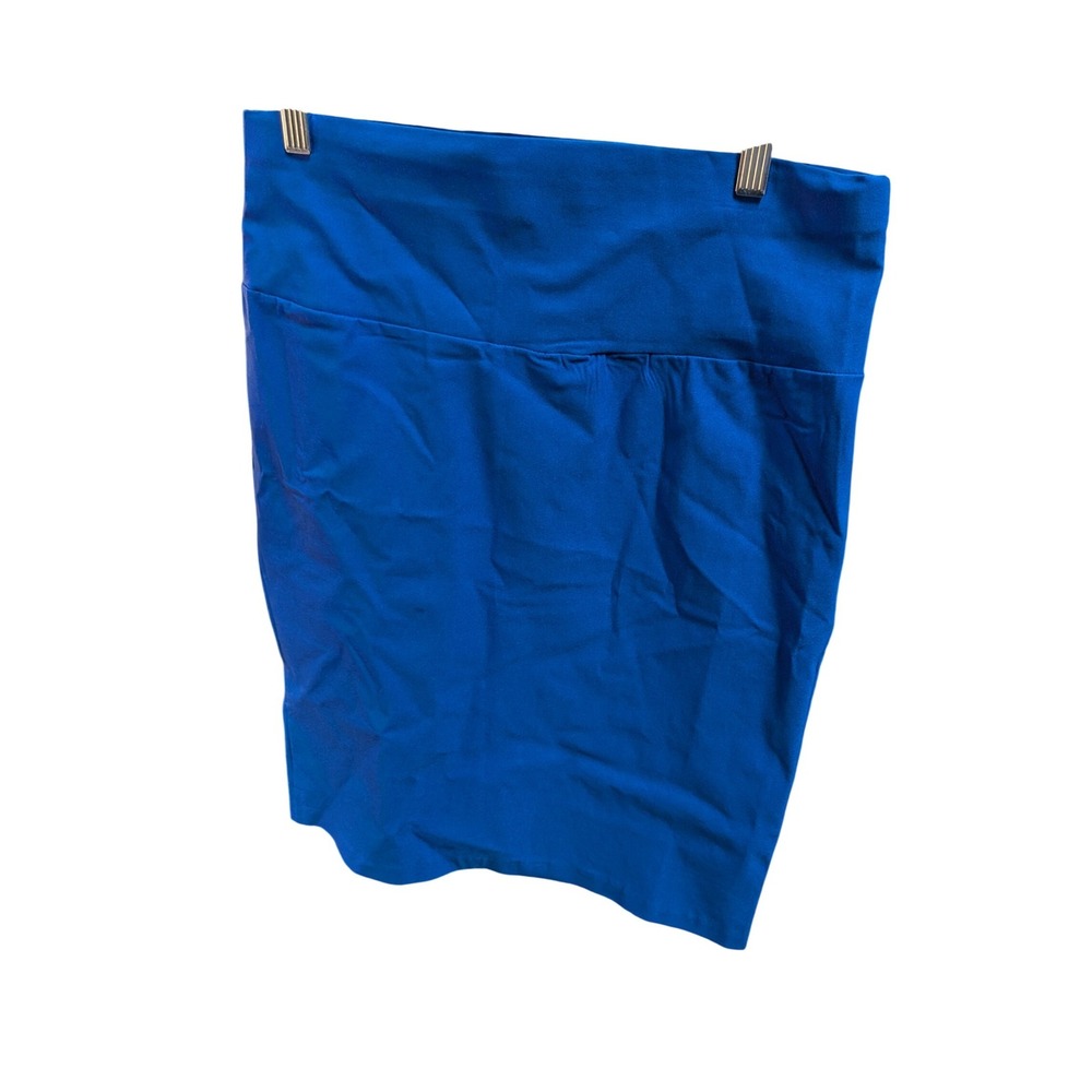 Ashley Blue Womens Royal Blue High Waisted Pencil Skirt Stretch Large NEW